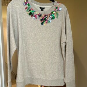 J. Crew Sequin Embellished Sweatshirt